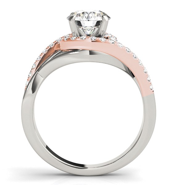14k White And Rose Gold Bypass Diamond Engagement Ring (1 1/4 cttw) - White &amp; Rose Gold - alternate view 2