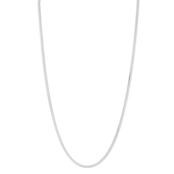Sterling Silver Rhodium Plated Oval Snake Chain (3.30 mm) - alternate view 2