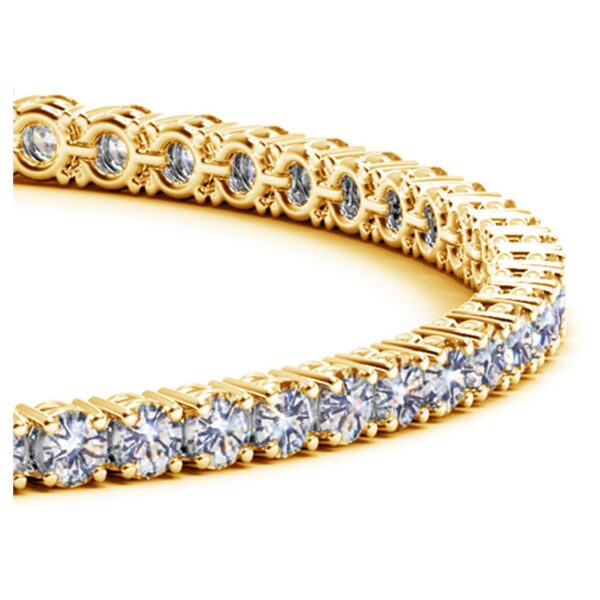 Lab Grown Round Diamond Tennis Bracelet in 14k Yellow Gold(5 cctw F/G VS2/SI1) - F-G - alternate view 2