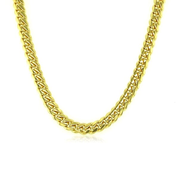 3.9mm 10k Yellow Gold Classic Miami Cuban Solid Chain - alternate view 2