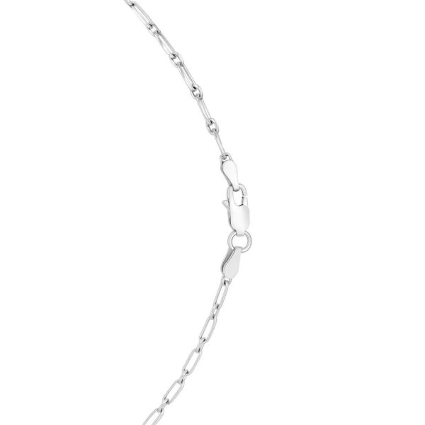 Sterling Silver Rhodium Plated Petite Alternating Paperclip Chain (2.30 mm) - alternate view 3
