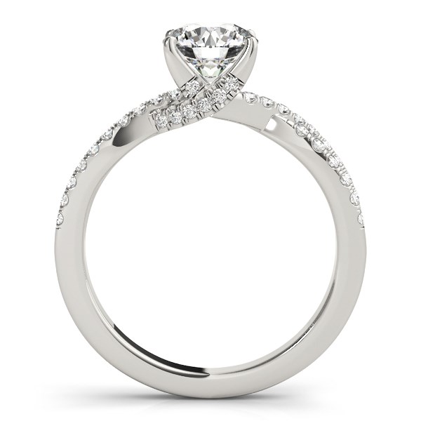 14k White Gold Fancy Prong Split Shank Diamond Engagement Ring (1 1/4 cttw) - alternate view 2