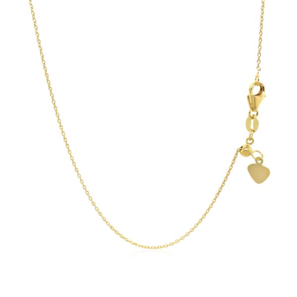 Adjustable Cable Chain in 14k Yellow Gold (0.97 mm) - alternate view 3