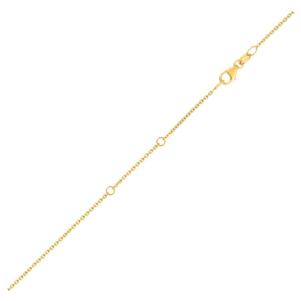 18K Yellow Gold Double Extendable Cable Chain (1.30 mm)