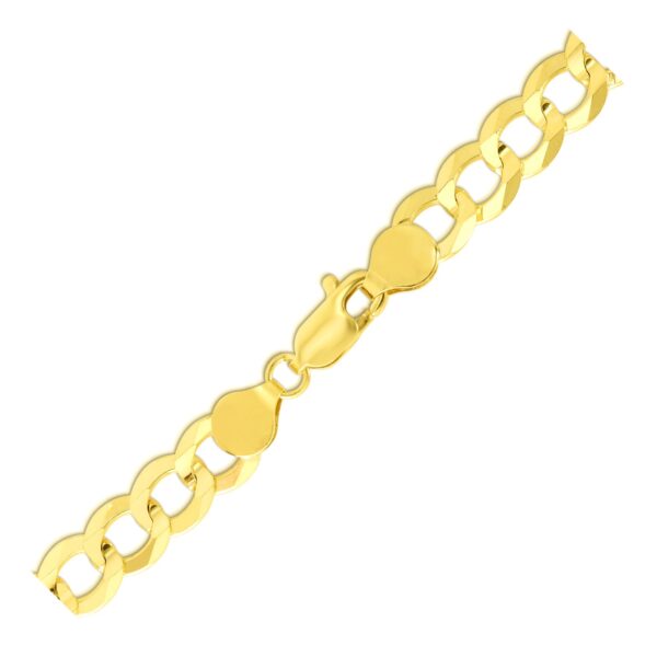 10k Yellow Gold Curb Bracelet (7.00 mm) - alternate view 3