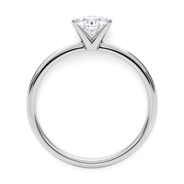 1 Carat Round Lab Grown IGI G/VS1 Diamond Solitaire Ring in 14K White Gold - alternate view 4