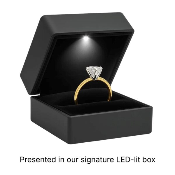 3/4 Carat Round Lab Grown IGI G/VS1 Diamond Solitaire Ring in 10K Yellow Gold - alternate view 5
