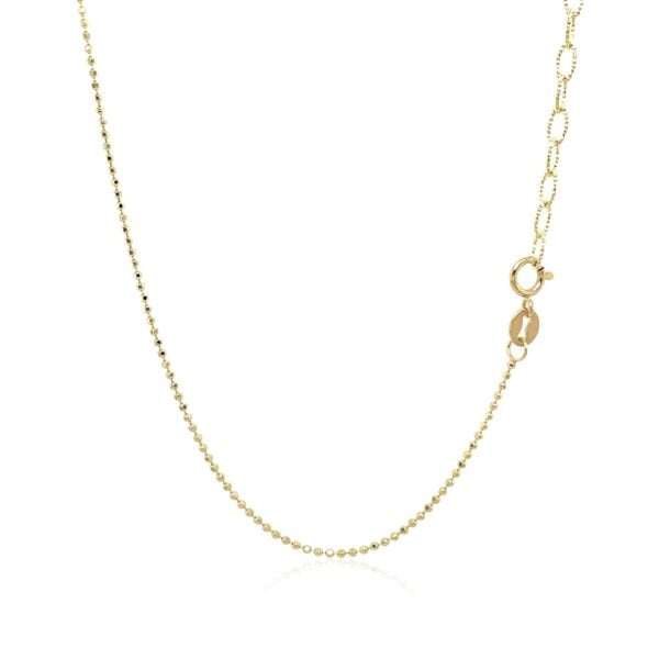 14k Yellow Gold Necklace with Round Diamond Charms - alternate view 3
