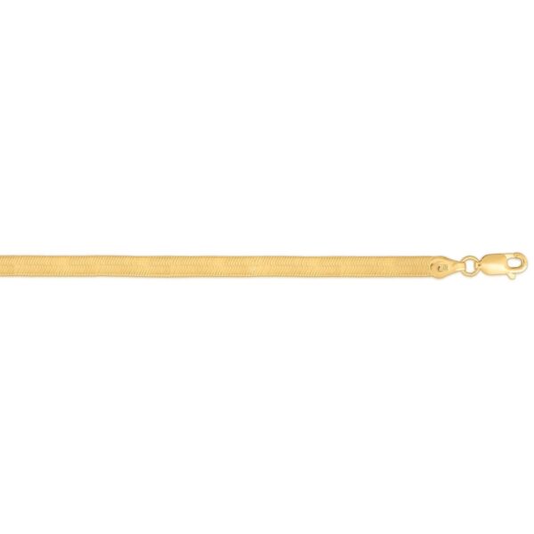 Sterling Silver Yellow Gold Plated Imperial Herringbone Chain (2.70 mm) - alternate view 3