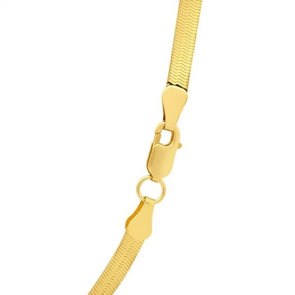 Sterling Silver Yellow Gold Plated Imperial Herringbone Chain (2.70 mm) - alternate view 4