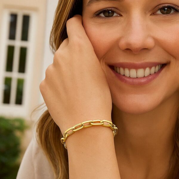 14k Yellow Gold French Cable Link Bracelet (6.00 mm) - alternate view 3