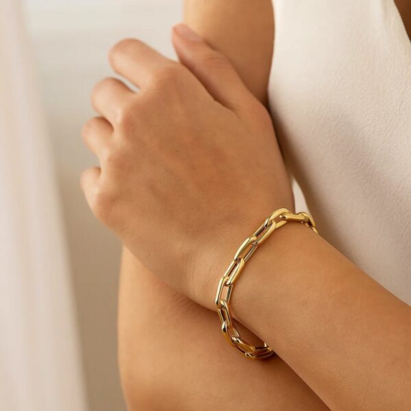 14k Yellow Gold French Cable Link Bracelet (6.00 mm) - alternate view 4