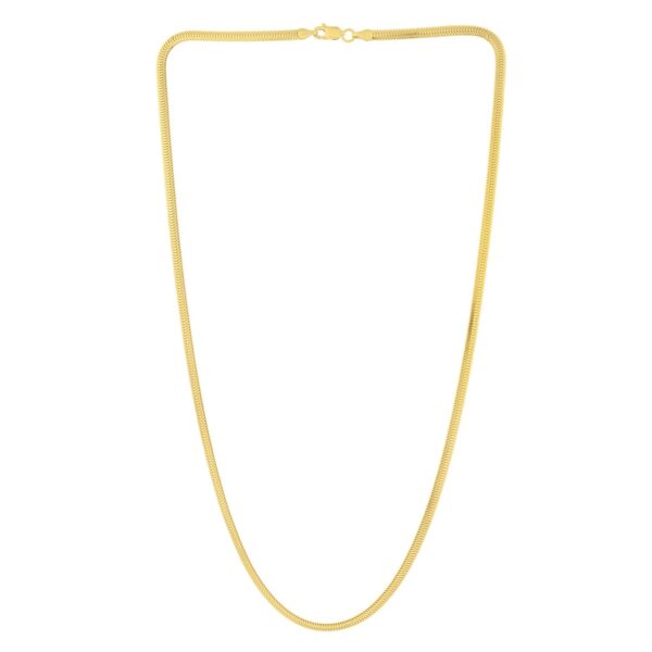 Sterling Silver Yellow Gold Plated Oval Snake Chain (3.30 mm) - alternate view 3