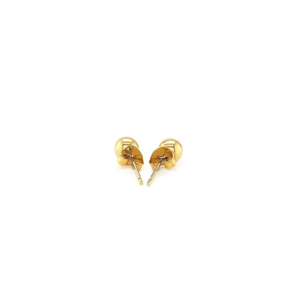 14k Yellow Gold Ball Style Stud Earrings (4mm) - alternate view 3