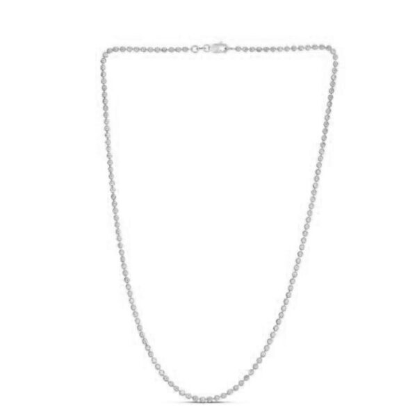 Moon Cut Bead Chain in 14k White Gold (2.50 mm) - alternate view 2