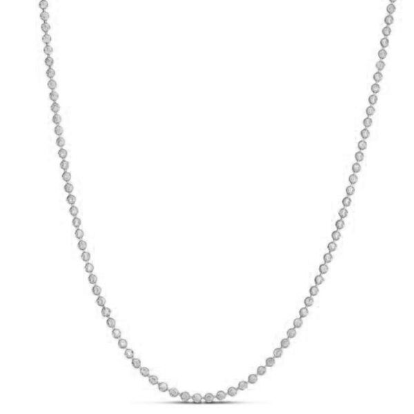 Moon Cut Bead Chain in 14k White Gold (2.50 mm) - alternate view 3
