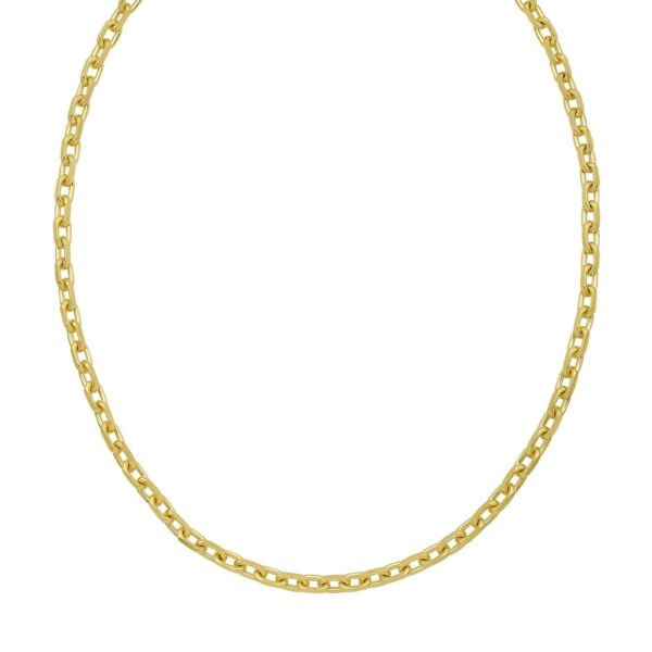 Sterling Silver Gold Plated French Cable Chain (5.00 mm) - alternate view 2