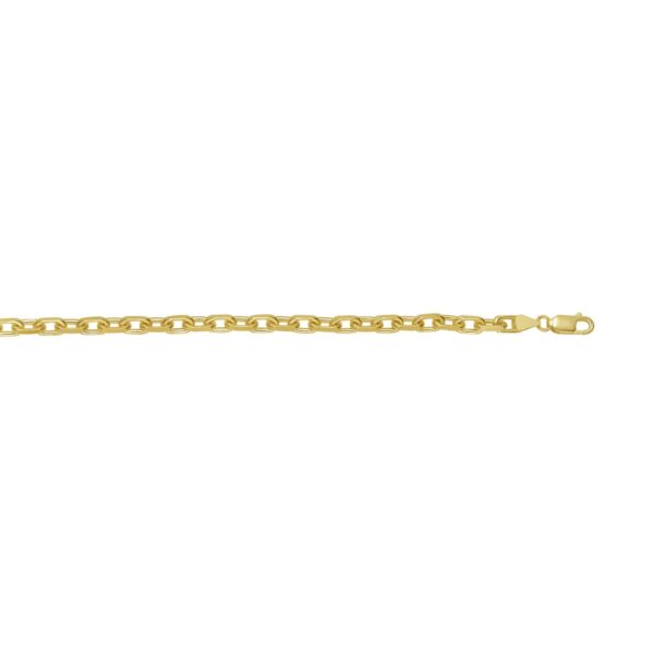 Sterling Silver Gold Plated French Cable Chain (5.00 mm) - alternate view 3