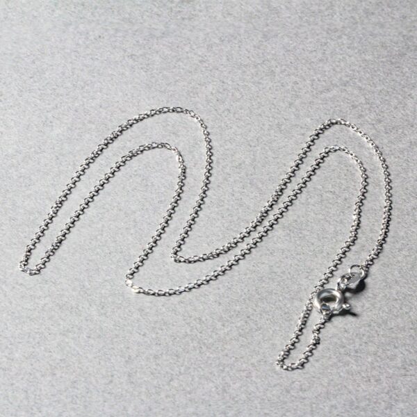 14k White Gold Diamond Cut Cable Link Chain (0.87 mm) - alternate view 5