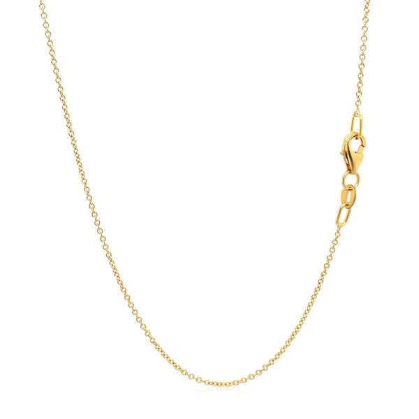 Double Extendable Cable Chain in 14k Yellow Gold (1.00 mm) - alternate view 2