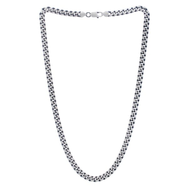 Sterling Silver Gunmetal Finish Miami Cuban Link Chain (7.00 mm) - alternate view 2