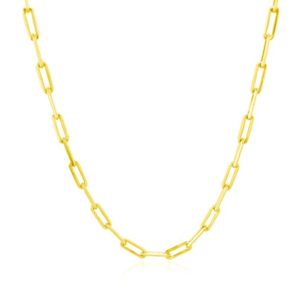 14K Yellow Gold Paperclip Chain (2.50 mm) - alternate view 2