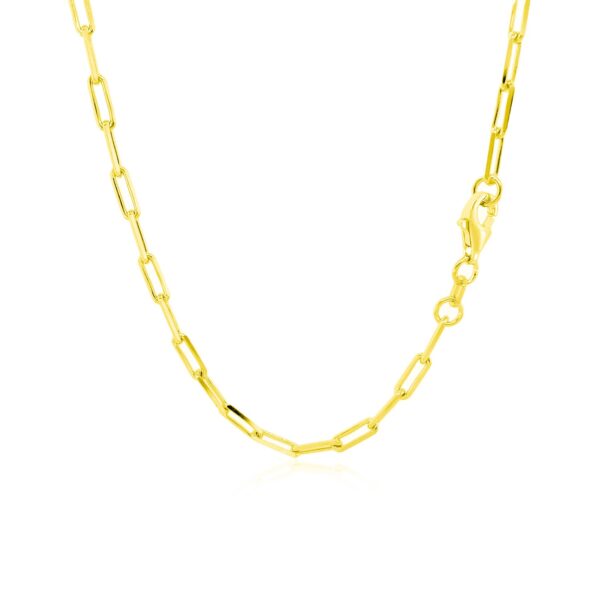 14K Yellow Gold Paperclip Chain (2.50 mm) - alternate view 3