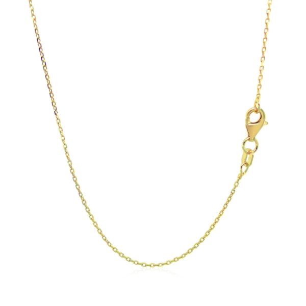 18k Yellow Gold Diamond Cut Cable Link Chain (0.80 mm) - alternate view 3