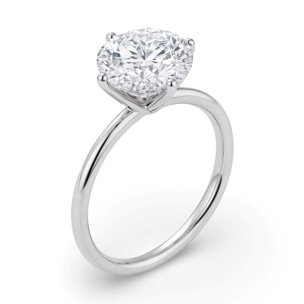 2 Carat Round Lab Grown IGI G/VS1 Diamond Solitaire Ring in 14K White Gold - alternate view 2
