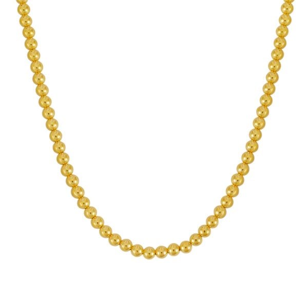 14k Yellow Gold Bead Chain (6mm) - alternate view 2
