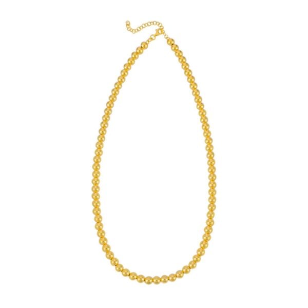 14k Yellow Gold Bead Chain (6mm) - alternate view 3