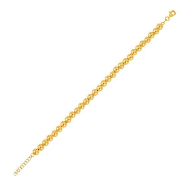 14k Yellow Gold Bead Chain (6mm) - alternate view 4
