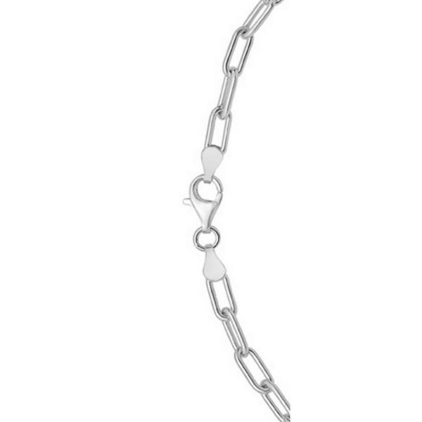 Sterling Silver Rhodium Plated Round Link Paperclip Chain (4.10 mm) - alternate view 5