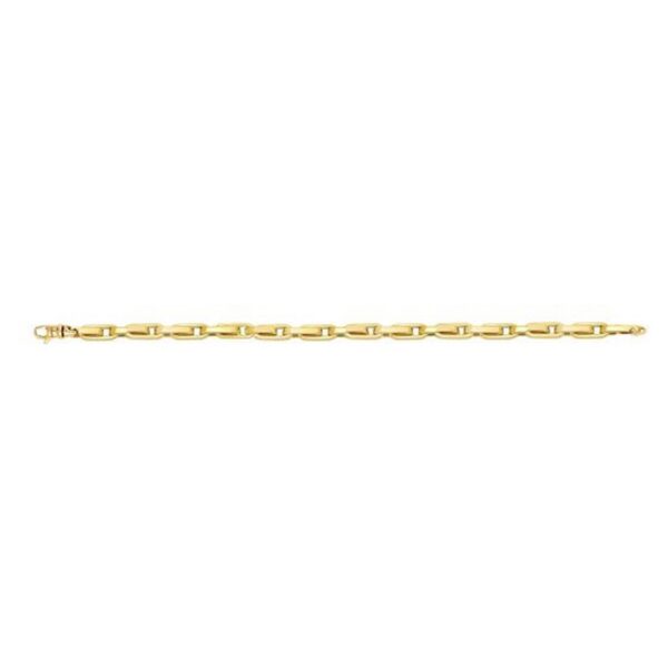 14K Yellow Gold Fancy Oval Box Link Bracelet - alternate view 2