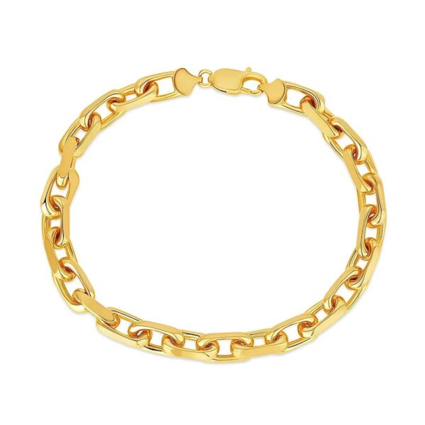 14k Yellow Gold French Cable Chain Bracelet (6.10 mm) - alternate view 2