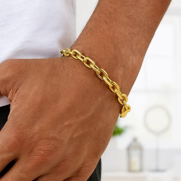 14k Yellow Gold French Cable Chain Bracelet (6.10 mm) - alternate view 4