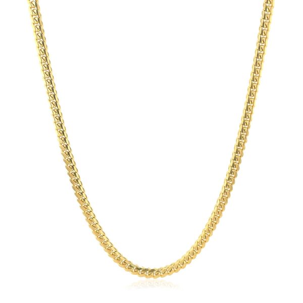 10k Yellow Gold Classic Solid Miami Cuban Chain (2.60 mm) - alternate view 2