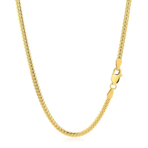 10k Yellow Gold Classic Solid Miami Cuban Chain (2.60 mm) - alternate view 3