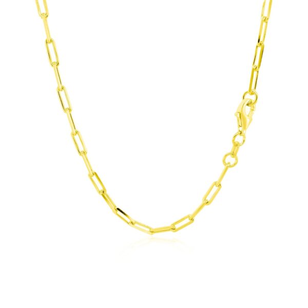 10K Yellow Gold Paperclip Chain (2.50 mm) - alternate view 3