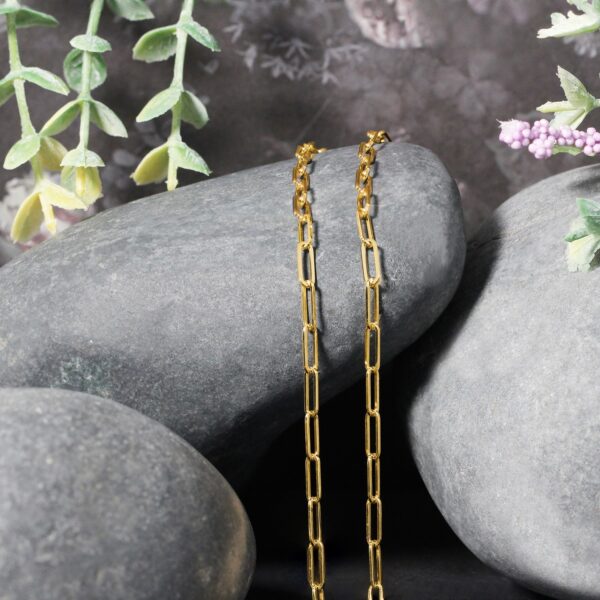 10K Yellow Gold Paperclip Chain (2.50 mm) - alternate view 4