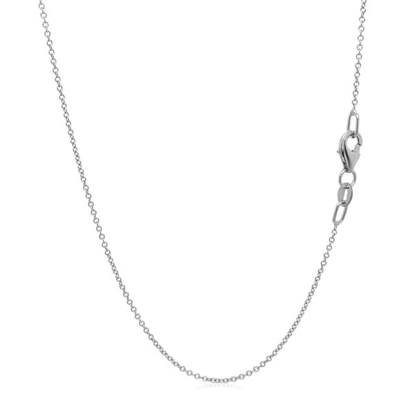 Double Extendable Cable Chain in 14k White Gold (1.00 mm) - alternate view 2