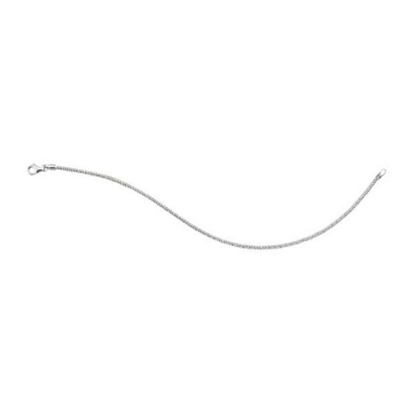 14K White Gold Diamond Cut Sparkle Spring Bracelet (1.70 mm) - alternate view 3