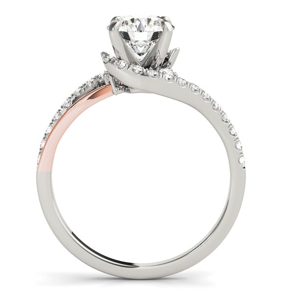 14k White And Rose Gold Bypass Shank Diamond Engagement Ring (1 1/3 cttw) - White &amp; Rose Gold - alternate view 2