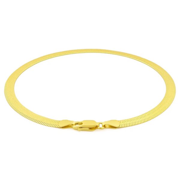 14k Yellow Gold Super Flex Herringbone Bracelet (3.80 mm) - alternate view 3
