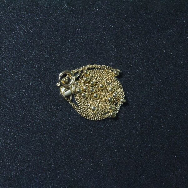 Bead Links Saturn Chain in 14k Yellow Gold (1.80 mm) - alternate view 4