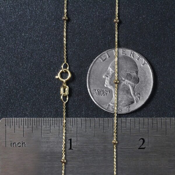 Bead Links Saturn Chain in 14k Yellow Gold (1.80 mm) - alternate view 5