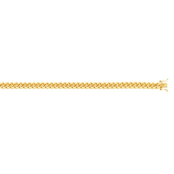 Sterling Silver Yellow Gold Plated Miami Cuban Chain (7.00 mm) - alternate view 2