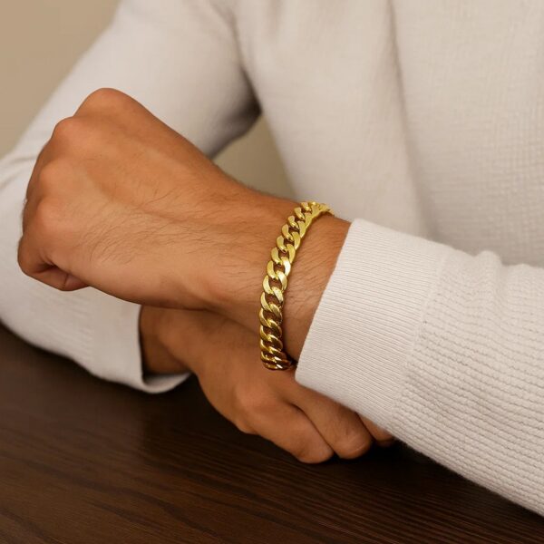 14k Yellow Gold Classic Miami Cuban Bracelet (10.10 mm) - alternate view 4
