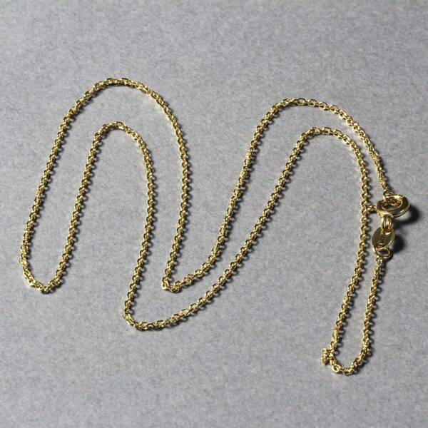 18k Yellow Gold Diamond Cut Cable Link Chain (1.10 mm) - alternate view 5