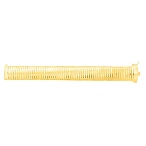 Sterling Silver Yellow Gold Plated Extra Thick Tubogas Bracelet (18.00 mm) - alternate view 2
